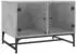 vidaXL Couchtisch mit Glastüren, betongrau, 68,5x50x50cm (836542)
