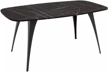 Mirjan24 Aura 160 ausziehbarer Esstisch, Stahlbeine, schwarz (Aura 160)