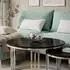 Lookway LORI Couchtisch 2in1, rund, schwarz hochglanz, Chromgestell (800001175960)