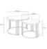 Lookway LORI Couchtisch 2in1, rund, schwarz hochglanz, Chromgestell (800001175960)