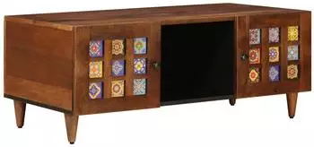 vidaXL Couchtisch 100x54x40cm Massivholz Mango, braun (4018236)