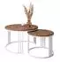 Lookway Lori Loft Couchtisch 2in1, rund, Stirling Eiche / weiß (800001175801)