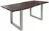 Massivmoebel24 FREEFORM 3 Baumkantentisch Akazie 120x90x76cm, grau, Beine silber matt (09-102-814-1276)