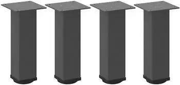 vidaXL Couchtischbeine 4 Stk., Stahl, anthrazit, 42-44cm (4012466)