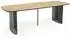 WFL GROUP Cavaro ausziehbarer Esstisch, rechteckig, Eichefarben, schwarze Metallbeine, 160–240cm (800001090035)