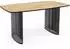 WFL GROUP Cavaro ausziehbarer Esstisch, rechteckig, Eichefarben, schwarze Metallbeine, 160–240cm (800001090035)