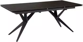Wohnling Esstisch ausziehbar, Keramik, schwarz, 180&ndash;260cm (WL7.146)
