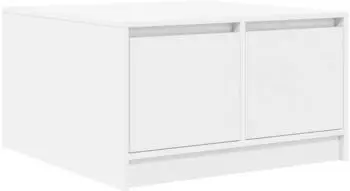 vidaXL Couchtisch mit Schubladen, wei&szlig;, 70,5x70x40cm (3328408)
