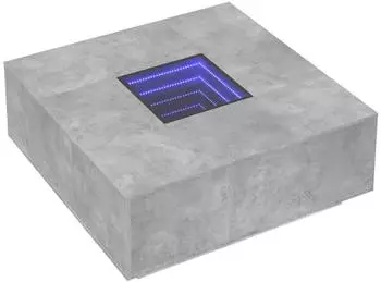 vidaXL Couchtisch mit Infinity-LED, betongrau, 100x100x40cm (3284045)