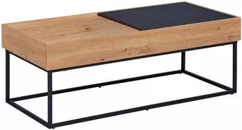 Livetastic Filora Couchtisch mit Stauraum, Artisan Eiche, 110x50cm