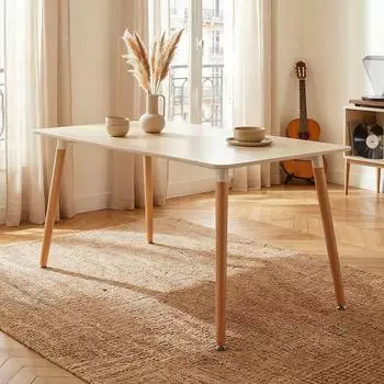 Idimex Shannon Esstisch 120x70cm, cremeweiß, MDF lackiert (12159)