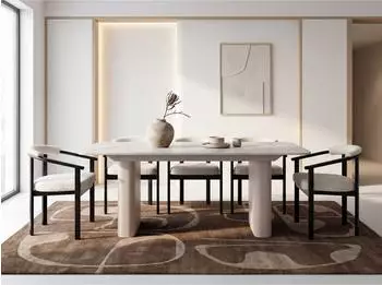 WFL GROUP Riven ausziehbarer Esstisch, rechteckig, Marmor Weiß, Metallgestell 180–280x90cm