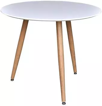 Venture Home Polar runder Esstisch Eichenholz-Optik, wei&szlig;, &Oslash; 90cm (60-29889-120)