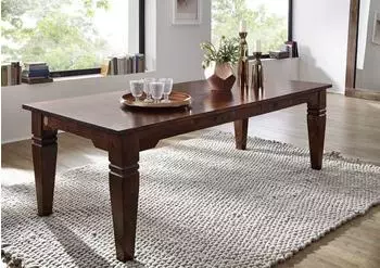 Massivmoebel24 Oxford Esstisch Akazie massiv 200x100x76cm nougat lackiert (09-110-620-9106)