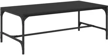 vidaXL Couchtisch Holzwerkstoff schwarz Eiche 100x50x35cm (883495)