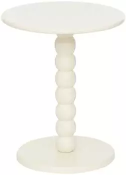 Atmosphera Chamlo Runder Beistelltisch, elfenbein, Ø38cm