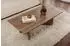 Hanah Home Rechteckiger Couchtisch Walnuss, melaminbeschichtete Spanplatte 18mm (909NRD1117)
