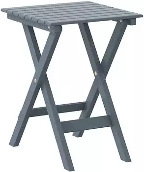 vidaXL Beistelltisch klappbar, Pappel massiv, grau (4008874)