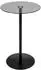 Spetebo Beistelltisch rund, Metall/Glas, schwarz, 53x35cm (49901)