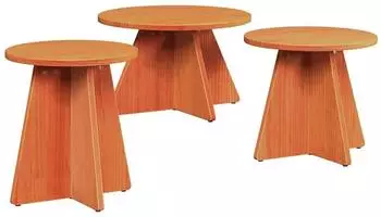 vidaXL Couchtisch-Set 3-tlg. Massivkiefer wachsbraun (873540)