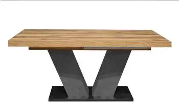 M&auml;usbacher Komfort 2.0 Esstisch ausziehbar, Plankeneiche/Graphit, 180x76x90cm