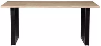 Woood Tablo Esstisch Eiche Baumkante, U-Gestell, 180x90cm (Tablo)