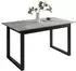 Lookway Arton II ausziehbarer Esstisch 140-195cm, grau, Schwarzmetall (800000920876)