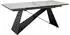 Wohnling Esstisch WL7.147 ausziehbar 180-260cm, Keramik weiß Marmor-Optik (WL7.147)
