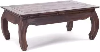 Xtradefactory Opiumtisch "East" Mahagoni Recyclingholz, 100x60x41cm, dunkelbraun