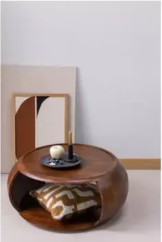 Woood Cole Couchtisch Massivmangoholz, 72x72x36cm (14017)
