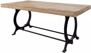 Massivmoebel24 INDUSTRIAL #27 Esstisch Altholz recycelt 180x90x80cm (09-108-811-0027)