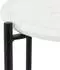 Idimex CRATO Beistelltisch rund 36cm, Marmorplatte, Metallgestell schwarz/weiß (95953)