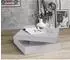 Forte Coffee Tables Couchtisch mit Drehtablett, weiß hochglanz (CFTT4181-Z38)