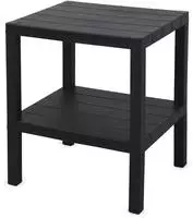 Kunststoff Beistelltisch Klein In Anthrazit Mit 2 Ablagen - 45 X 38 Cm -...