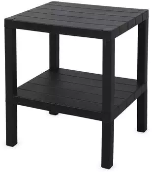 Spetebo Beistelltisch Kunststoff anthrazit, 2 Ablagen, 45x38cm (4576)