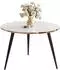 Lookway Soleil Couchtisch rund, Hochglanz weiß, schwarze Beine, ⌀70cm (800001532255)