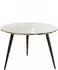 Lookway Soleil Couchtisch rund, Hochglanz weiß, schwarze Beine, ⌀70cm (800001532255)