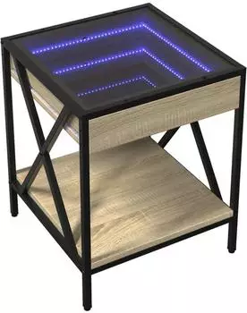 vidaXL Couchtisch mit Infinity-LED Sonoma-Eiche 40x40x49cm (847693)