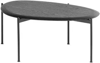 Woood Kota Couchtisch MDF & Holzfurnier, schwarz (377832-Z)