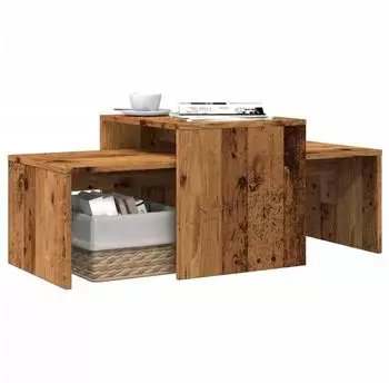 vidaXL Couchtisch Altholz-Optik 100x48x40cm Spanplatte (856054)