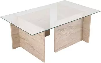 Hanah Home Vetrino Couchtisch Travertin 105x65x40cm (353NRD1102)