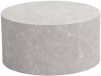 Wohnling Monobloc Couchtisch rund, Stein-Optik sandfarben, 60x60x30cm (WL7.317)