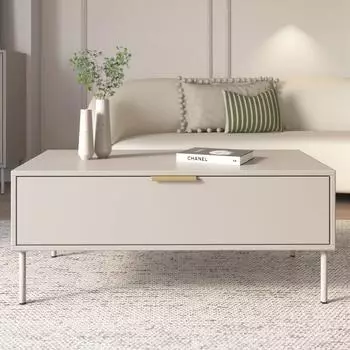 Selsey Vena Couchtisch mit Schublade, kaschmir, 100x50cm