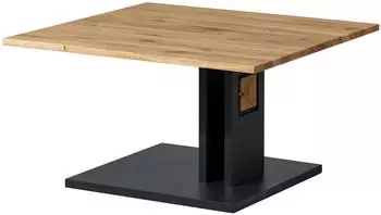 Massivmoebel24 Kitzbühel Couchtisch Wildeiche, natur geölt/lackiert, 80x80x43cm (67-200-420-1031)