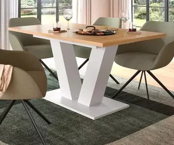 Inn.Furn Home-X Esstisch ausziehbar 150-190cm, wei&szlig;/Artisan Eiche