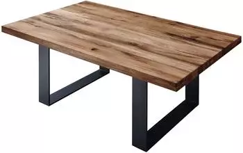 Massivmoebel24 Montreux Couchtisch Wildeiche/Zerreiche 110x70x45 tabacco brown ge&ouml;lt (48-200-100-2016)