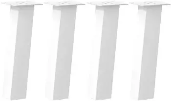 vidaXL Couchtischbeine 4 Stk., Stahl, wei&szlig;, 42cm (4012501)