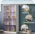 OKWISH Sideboard mit verstellbaren Regalen, goldene Griffe, Holz+Schwarz, 120x38x76cm