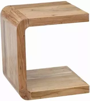 Wohnling Beistelltisch C-Form Akazien-Massivholz 45cm (WL7.783)