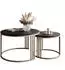 Lookway Lori 2in1 runder Couchtisch, Holzwerkstoff, kaschmir/schwarz matt (⌀70/50cm)